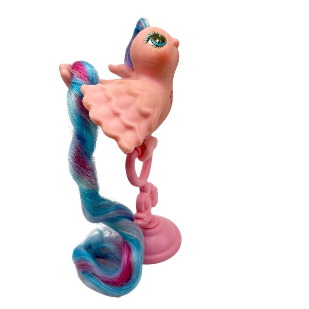 Vintage Fairy Tails True Love Tails Hasbro MLP 1990s Pink Bird & Perch - Picture 5 of 7